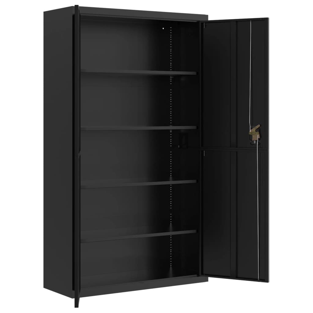 vidaXL File Cabinet Black 105x40x180 cm Steel