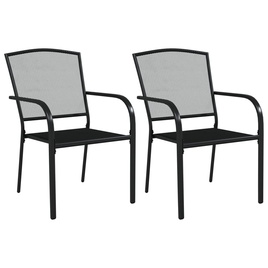 vidaXL Garden Dining Set | Anthracite | Steel | 3 Piece Set | Stackable