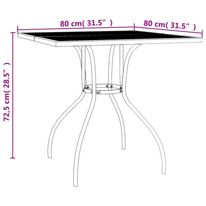 vidaXL Garden Dining Set | Anthracite | Steel (e-coated and powder-coated)