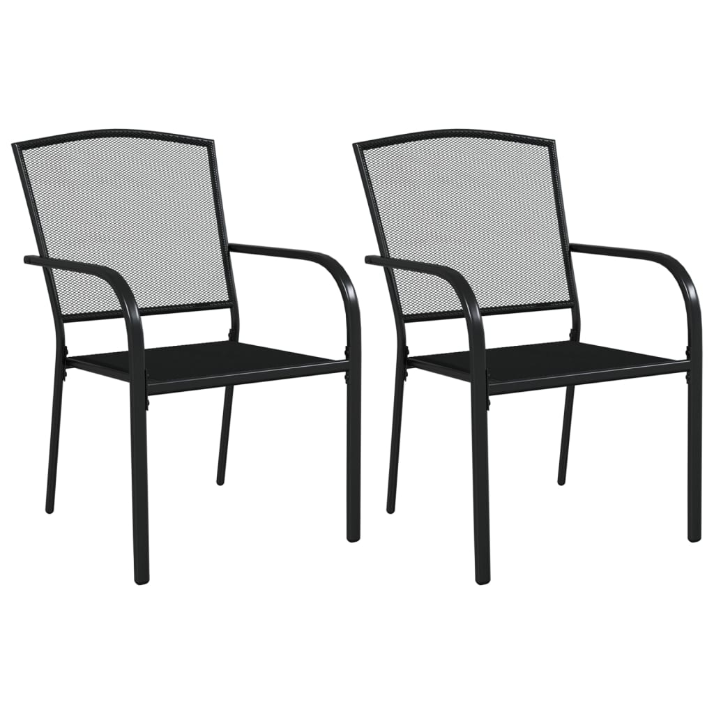 vidaXL Garden Dining Set | Anthracite | Powder-Coated Steel | Medium | Stackable