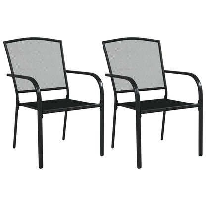 vidaXL Garden Dining Set | Anthracite | Powder-Coated Steel | Medium | Stackable