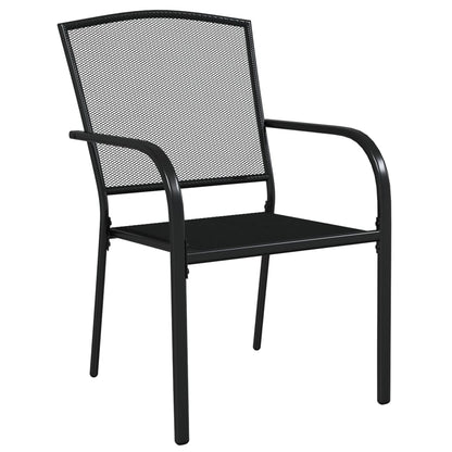 vidaXL Garden Dining Set | Anthracite | Powder-Coated Steel | Medium | Stackable