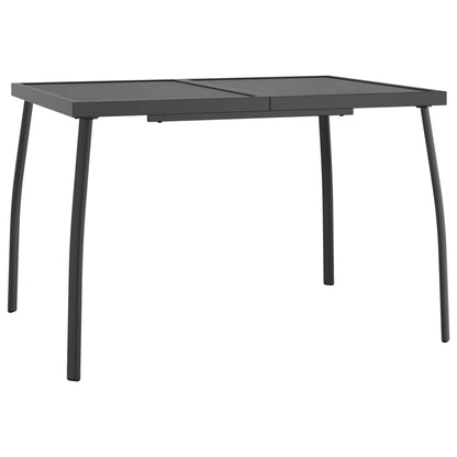 vidaXL Garden Dining Set | Anthracite | Powder-Coated Steel | Medium | Stackable