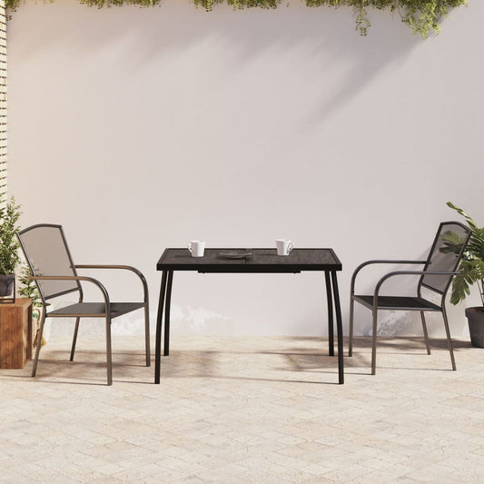 vidaXL Garden Dining Set | Anthracite | Powder-Coated Steel | Medium | Stackable