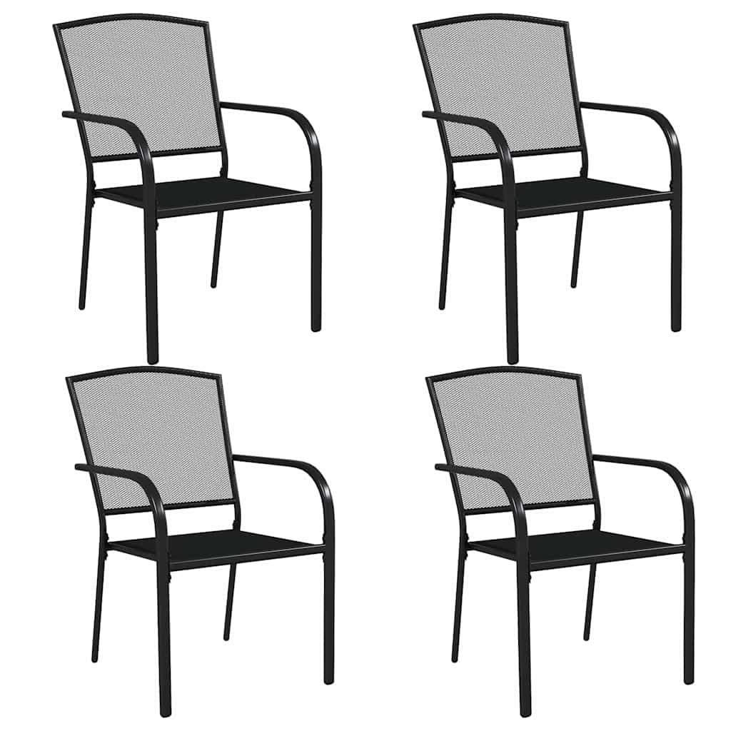 vidaXL 5 Piece Garden Dining Set Anthracite Steel
