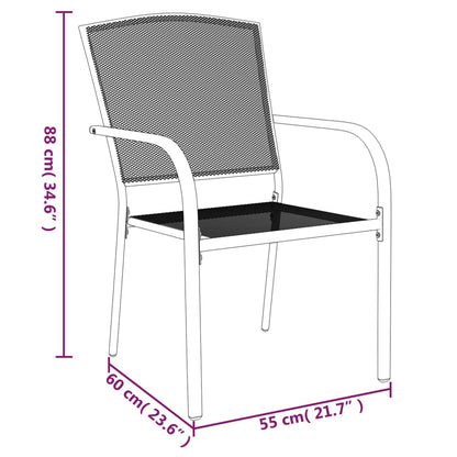 vidaXL Garden Dining Set | Anthracite | Steel (e-coated and powder-coated)