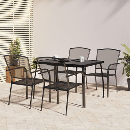 vidaXL Garden Dining Set | Anthracite | Steel (e-coated and powder-coated)