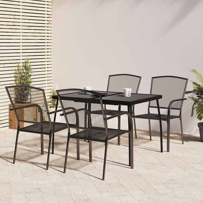 vidaXL 5 Piece Garden Dining Set Anthracite Steel