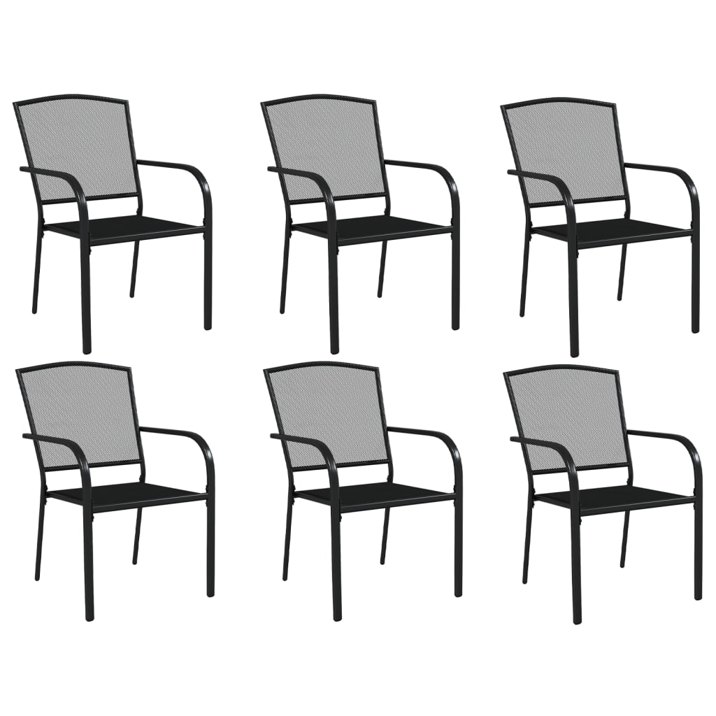 vidaXL Garden Dining Set | Anthracite | Steel | Medium | Stackable