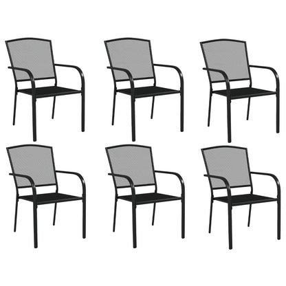 vidaXL Garden Dining Set | Anthracite | Steel | Medium | Stackable