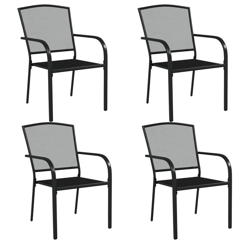 vidaXL Garden Dining Set | Anthracite | Steel | Medium | Stackable