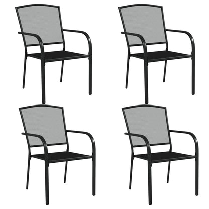 vidaXL Garden Dining Set | Anthracite | Steel | Medium | Stackable