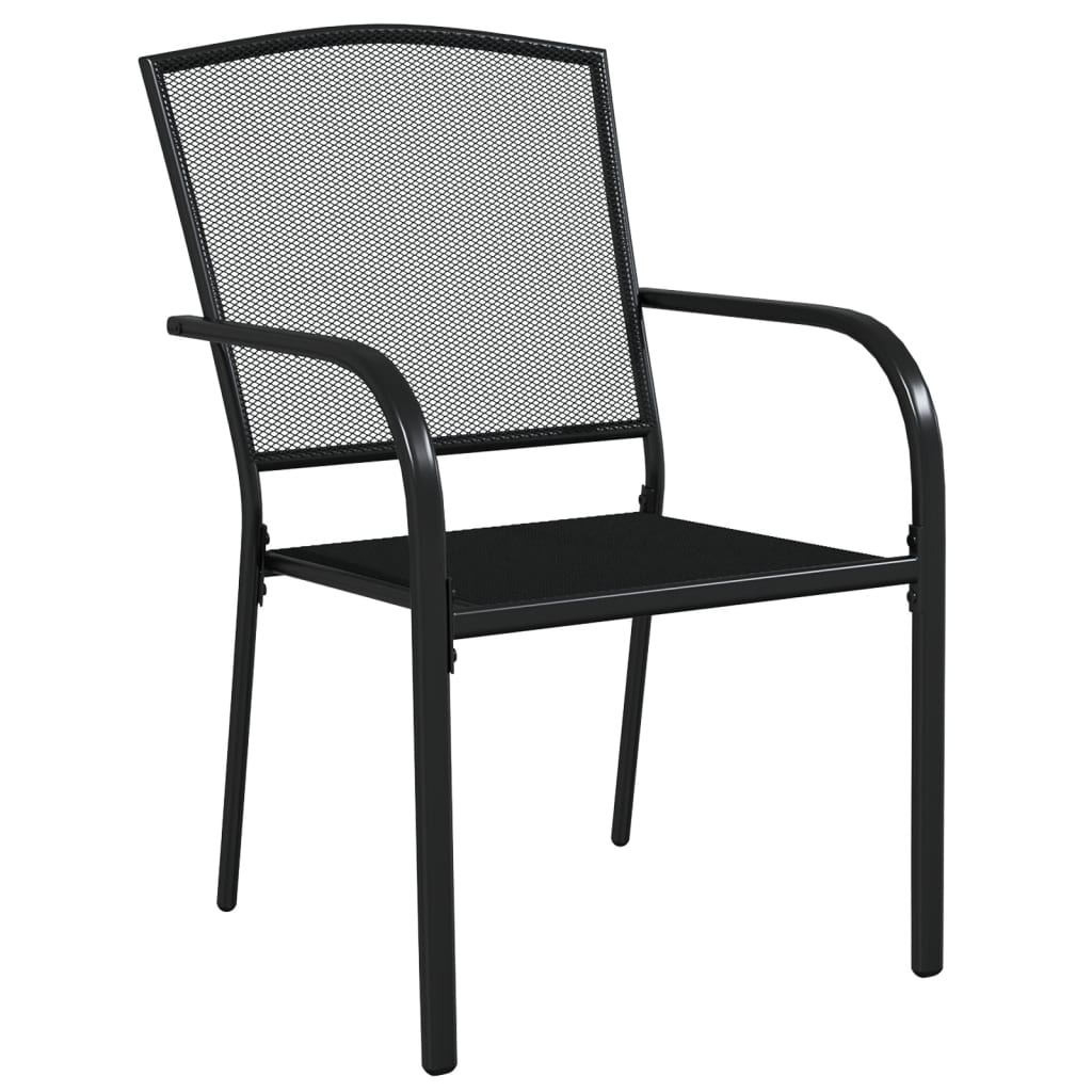 vidaXL Garden Dining Set | Anthracite | Steel | Medium | Stackable