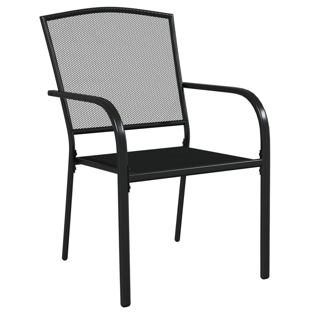vidaXL Garden Dining Set | Anthracite | Steel | Large | Stackable