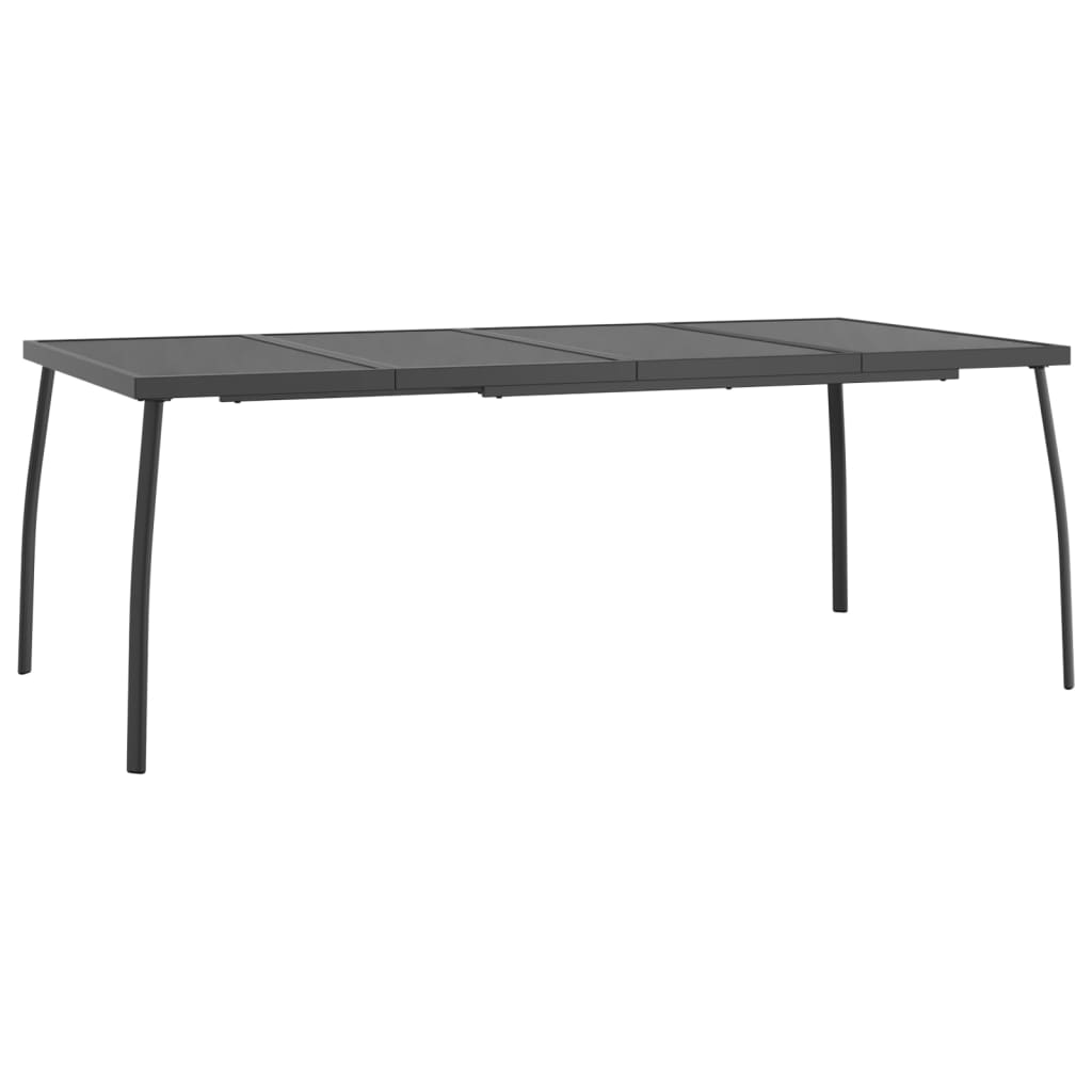 vidaXL Garden Dining Set | Anthracite | Steel | Large | Stackable