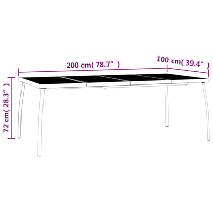 vidaXL Garden Dining Set | Anthracite | Steel | Large | Stackable