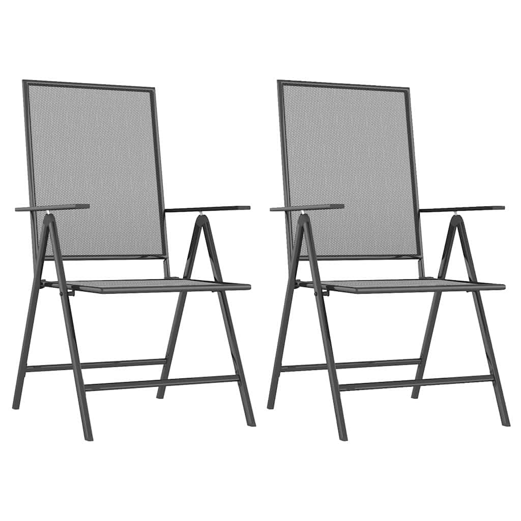 vidaXL Garden Dining Set | Anthracite | Steel | Medium | Foldable