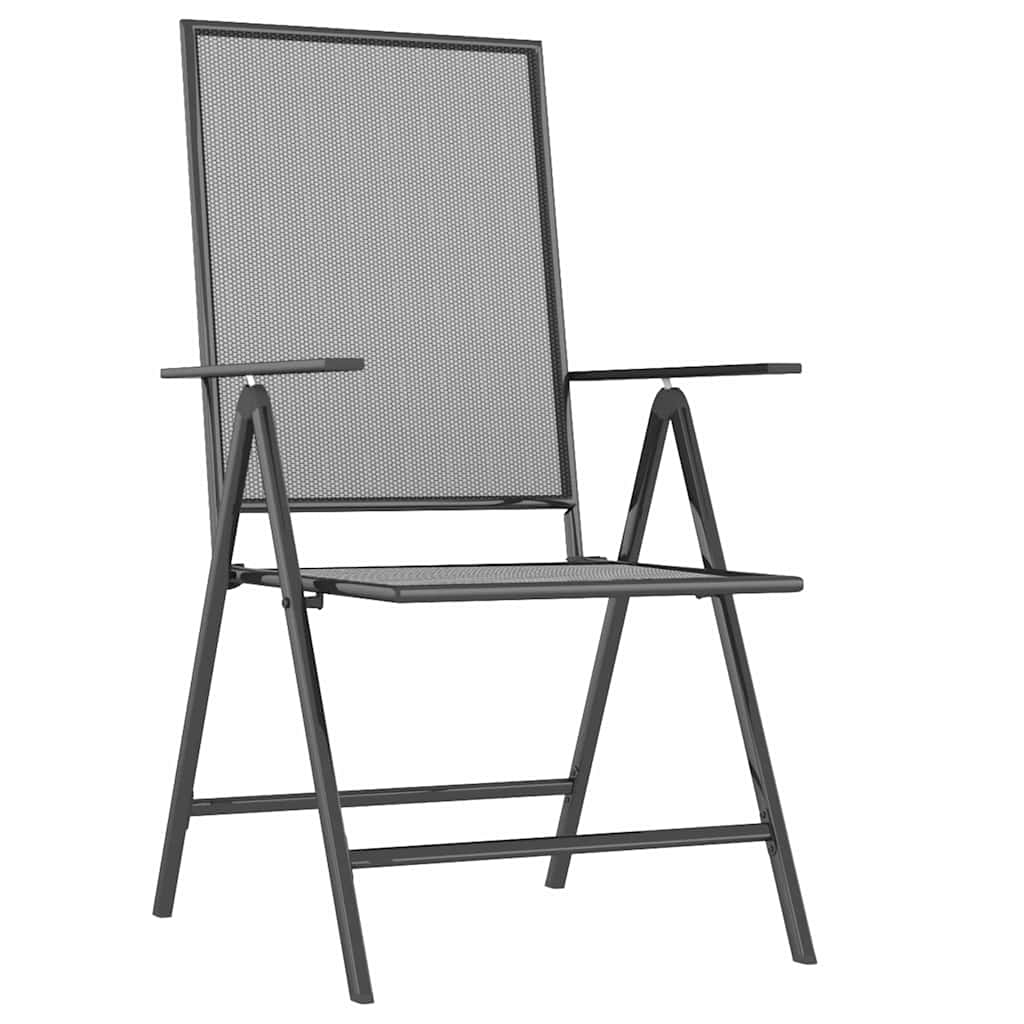 vidaXL Garden Dining Set | Anthracite | Steel | Medium | Foldable