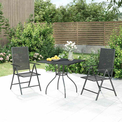 vidaXL Garden Dining Set | Anthracite | Steel | Medium | Foldable