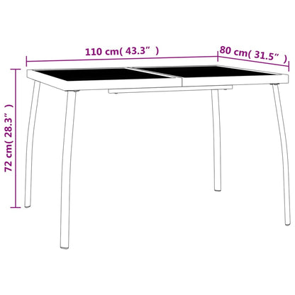 vidaXL Garden Dining Set | Anthracite | Steel | Large |  Foldable