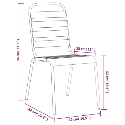 vidaXL Garden Dining Set | Anthracite