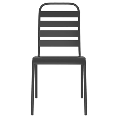 vidaXL Garden Dining Set | Anthracite | Steel | Small | Stackable