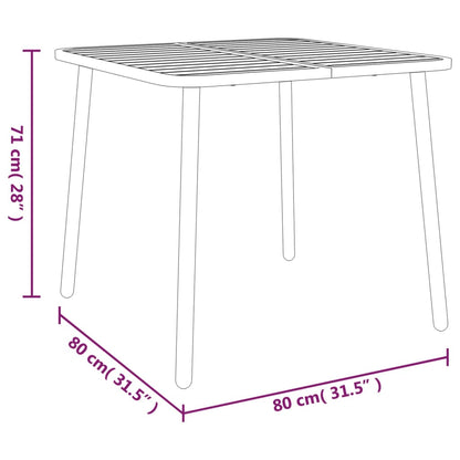 vidaXL Garden Dining Set | Anthracite | Steel | Small | Stackable