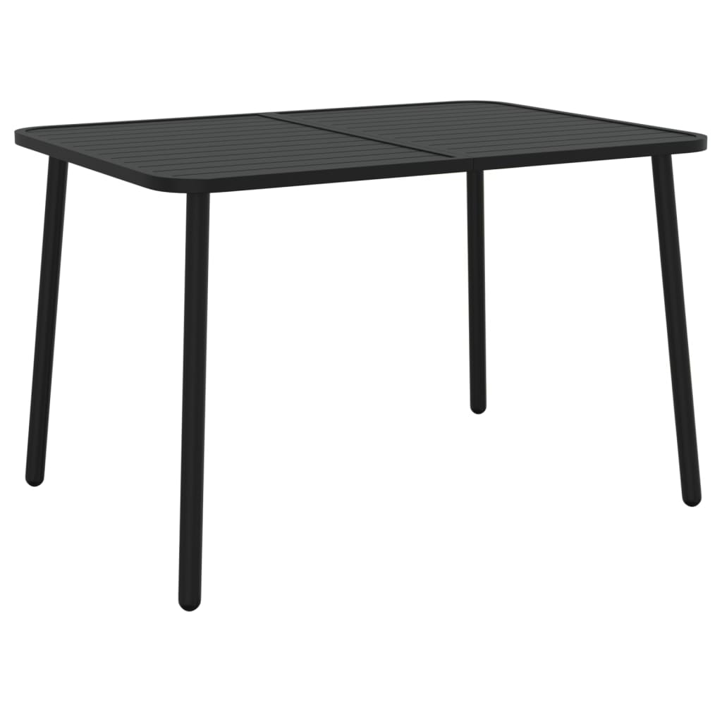 vidaXL 7 Piece Garden Dining Set Anthracite Steel