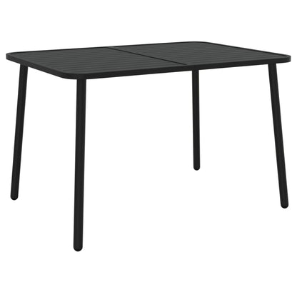 vidaXL 7 Piece Garden Dining Set Anthracite Steel