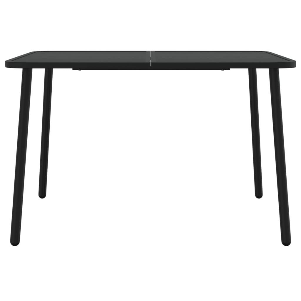 vidaXL 7 Piece Garden Dining Set Anthracite Steel