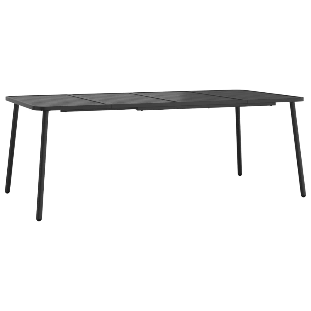 vidaXL Garden Dining Set | Anthracite | Powder-Coated Steel | Large | Stackable