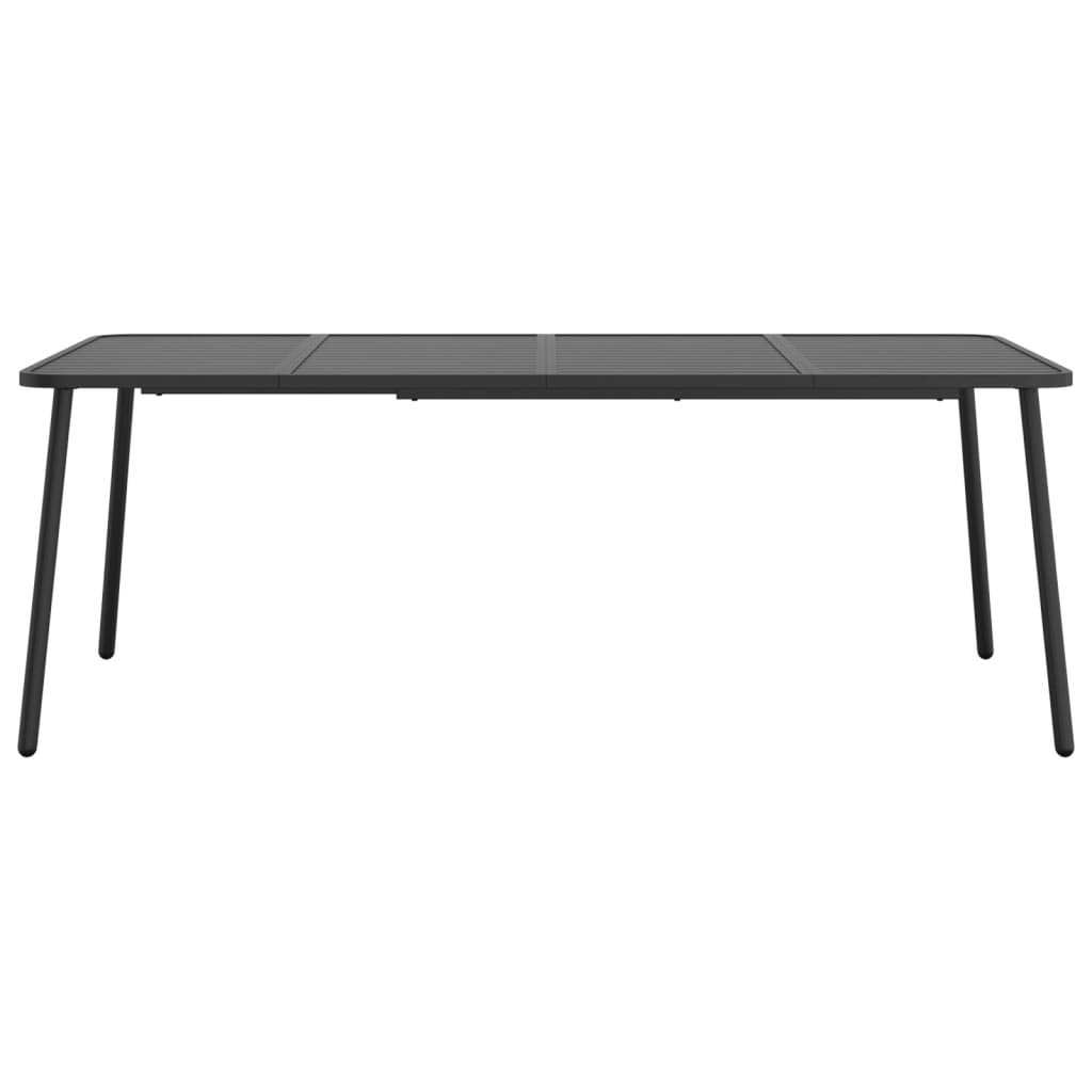 vidaXL Garden Dining Set | Anthracite | Powder-Coated Steel | Large | Stackable
