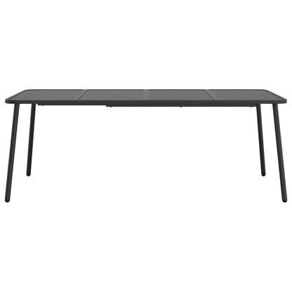 vidaXL Garden Dining Set | Anthracite | Powder-Coated Steel | Large | Stackable