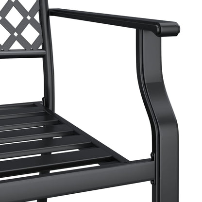 vidaXL 3 Piece Garden Dining Set Anthracite Steel