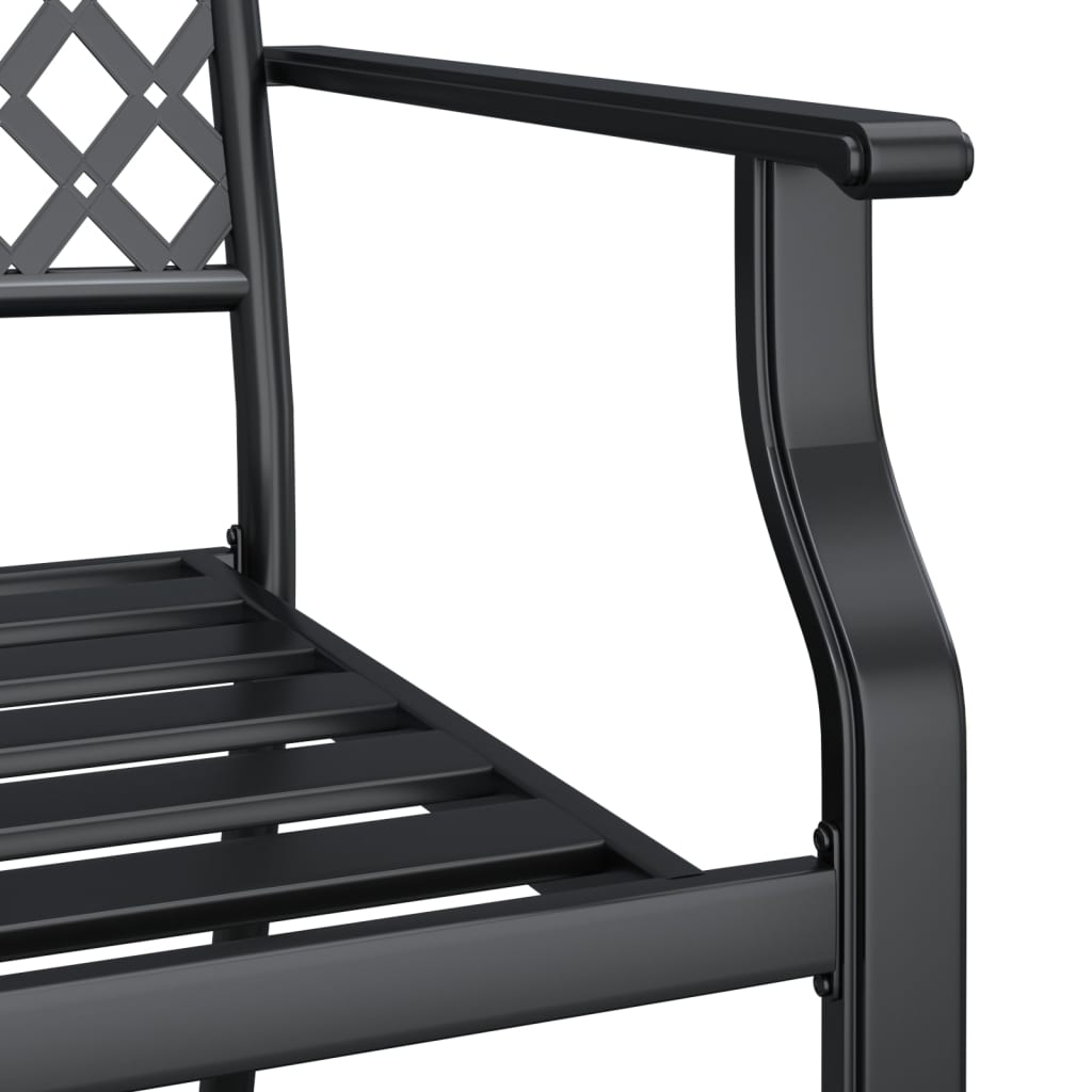 vidaXL 3 Piece Garden Dining Set Anthracite Steel