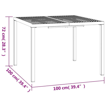 vidaXL 3 Piece Garden Dining Set Anthracite Steel