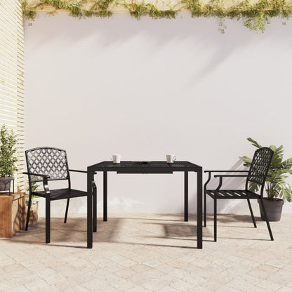 vidaXL 3 Piece Garden Dining Set Anthracite Steel