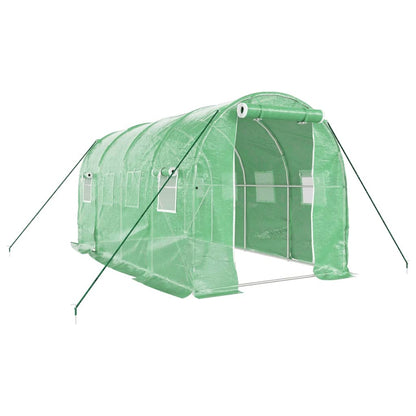 vidaXL Greenhouse with Steel Frame Green 8 m² 4x2x2 m