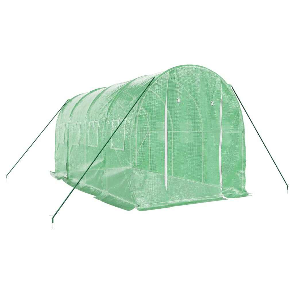 vidaXL Greenhouse with Steel Frame Green 8 m² 4x2x2 m