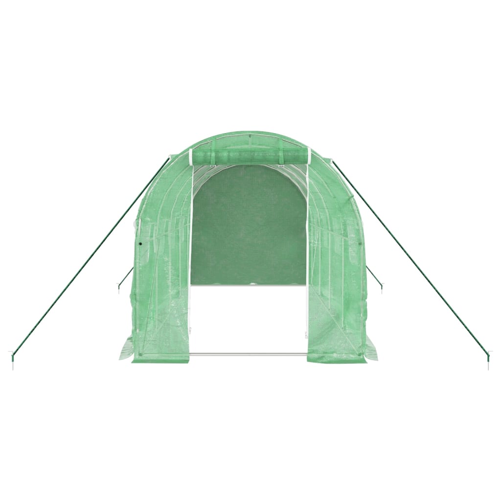 vidaXL Greenhouse with Steel Frame Green 8 m² 4x2x2 m