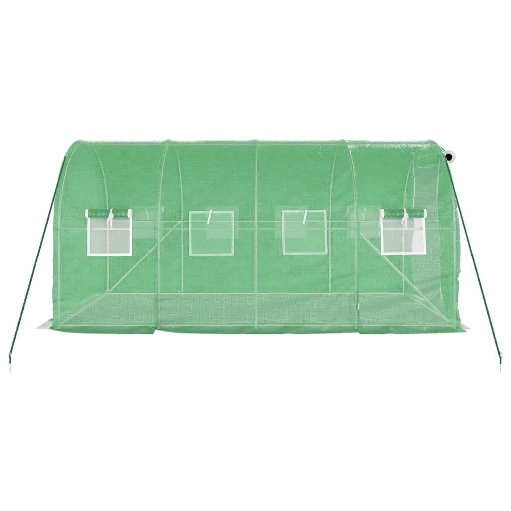 vidaXL Greenhouse with Steel Frame Green 8 m² 4x2x2 m