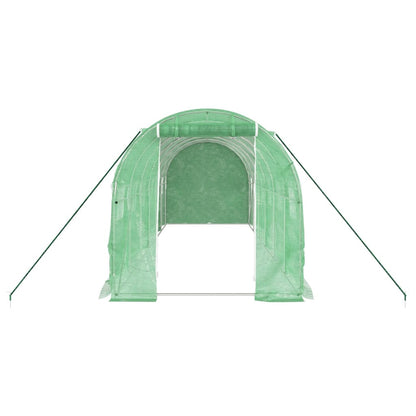 vidaXL Greenhouse with Steel Frame Green 12 m² 6x2x2 m