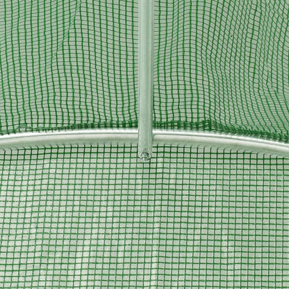 vidaXL Greenhouse with Steel Frame Green 24 m² 12x2x2 m