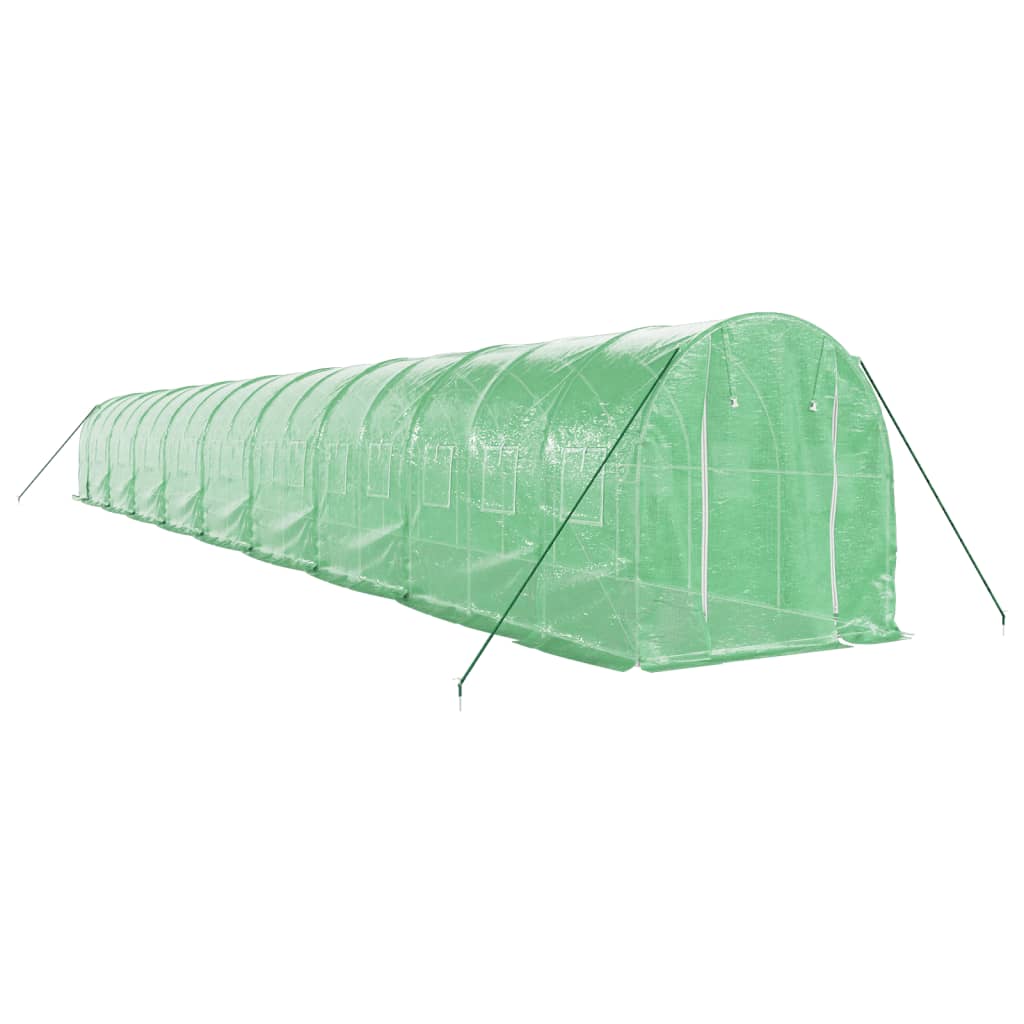 vidaXL Greenhouse with Steel Frame Green 36 m² 18x2x2 m