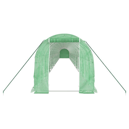 vidaXL Greenhouse with Steel Frame Green 48m² 24x2x2 m