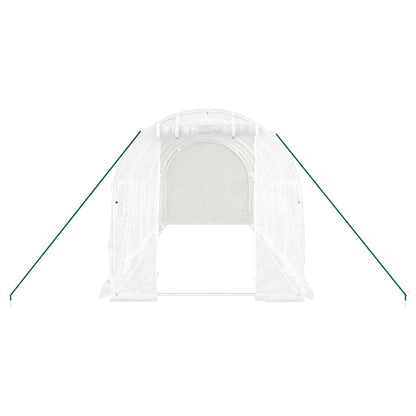 vidaXL Greenhouse with Steel Frame White 12 m² 6x2x2 m