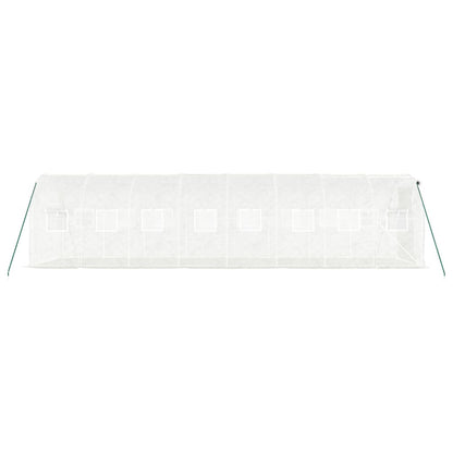 vidaXL Greenhouse with Steel Frame White 16 m² 8x2x2 m