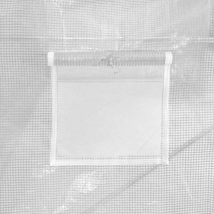 vidaXL Greenhouse with Steel Frame White 32 m² 16x2x2 m