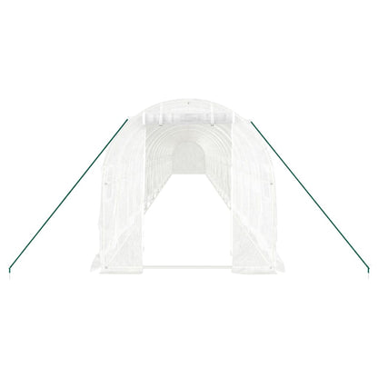 vidaXL Greenhouse with Steel Frame White 40 m² 20x2x2 m