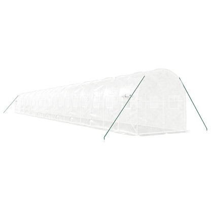 vidaXL Greenhouse with Steel Frame White 40 m² 20x2x2 m